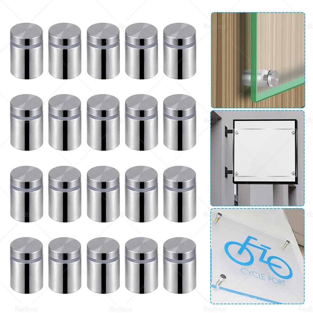 20 PCS Stainless Stand off Bolts Mount Standoffs Sign Advertisement Fixings-3