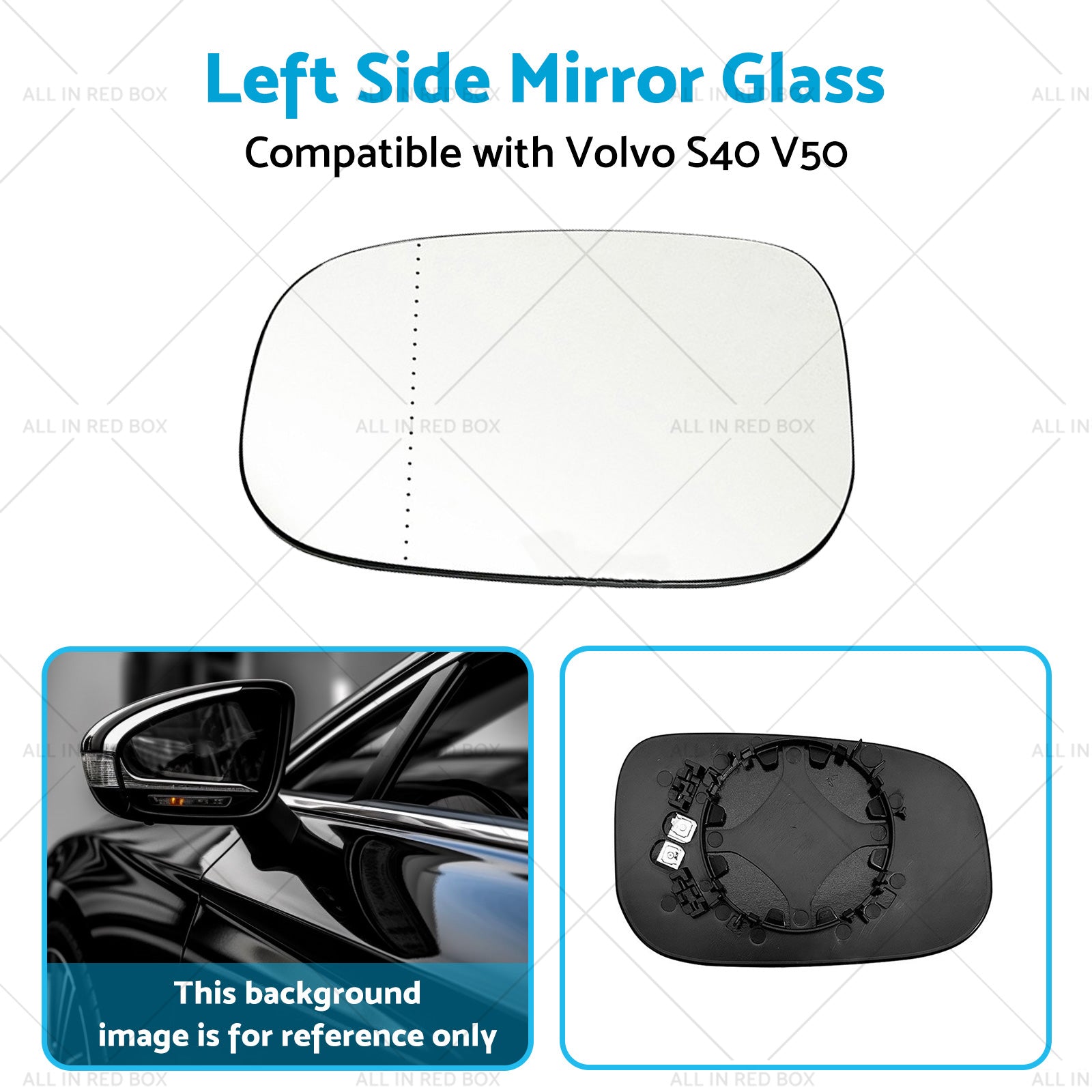 Left Side Mirror Glass Suitable for Volvo S40 M V50 T5 04-12 Large Blinker Type?-4