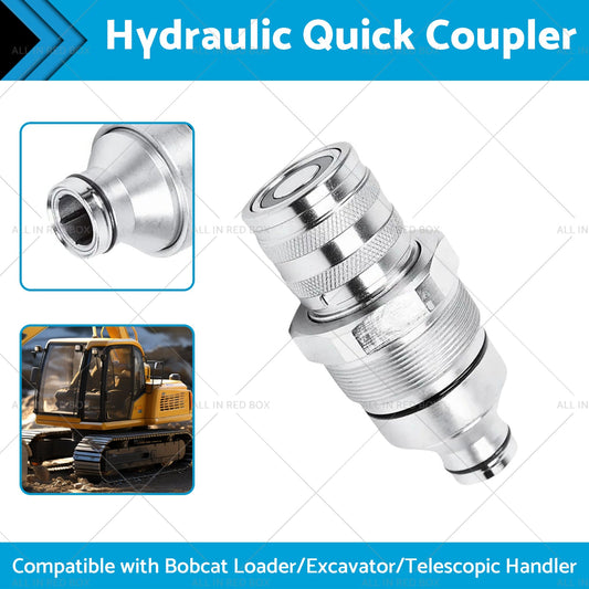 Suitable For Bobcat Female Hydraulic Coupler Flat Faced Quick 7246802 FFH 48mm-1