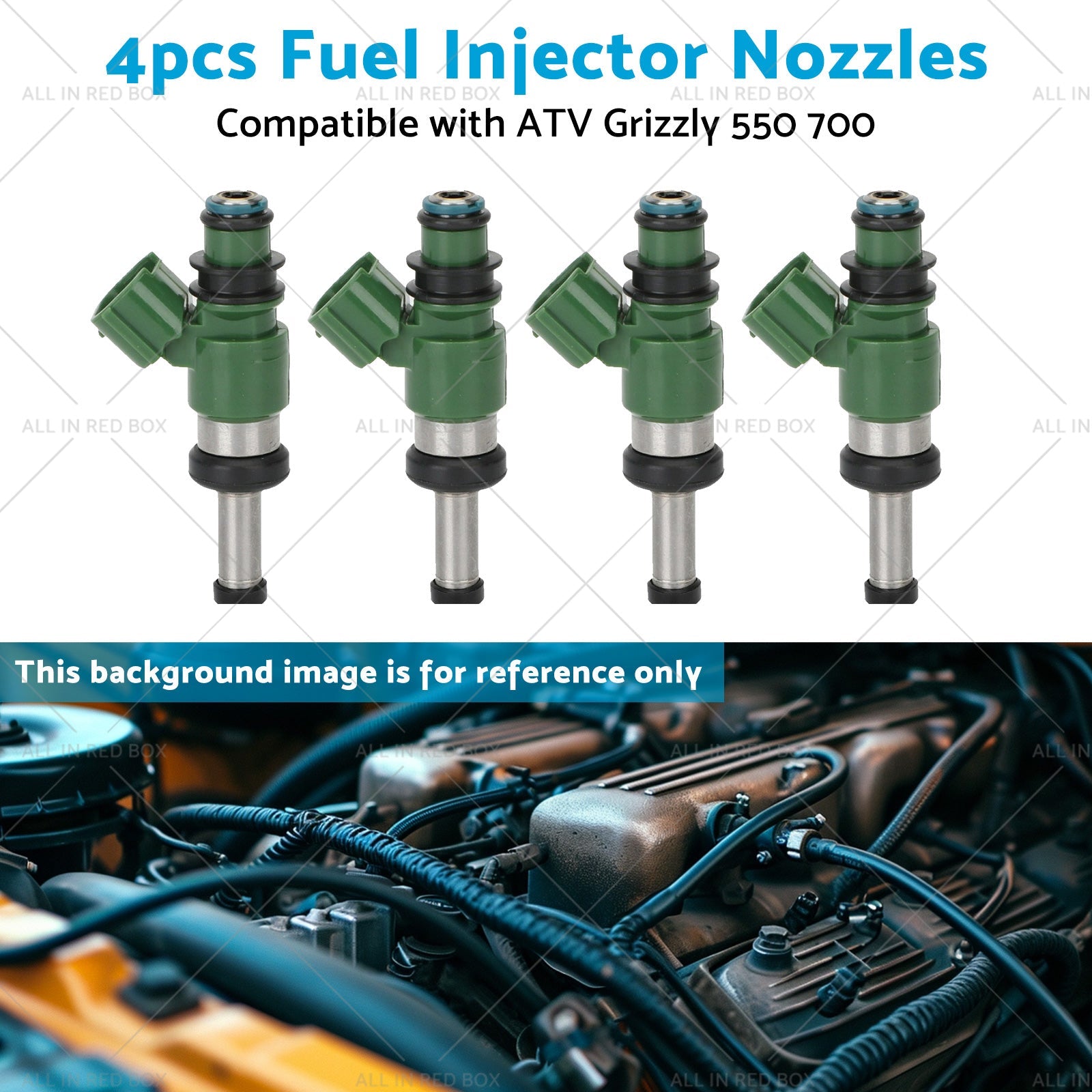 3B4-13761-00-00 4pcs Fuel Injector Nozzles Suitablefor ATV Grizzly 550 700 07-17-4