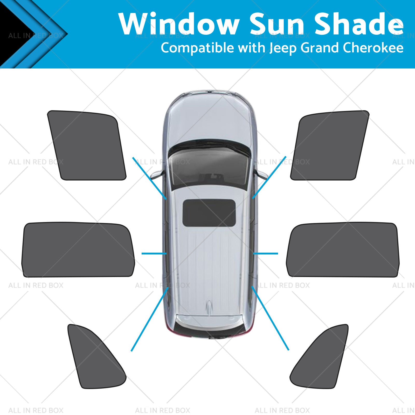 Front Rear Port Window Magnetic Mesh Sun Shade Suitable for Jeep Grand Cherokee-0