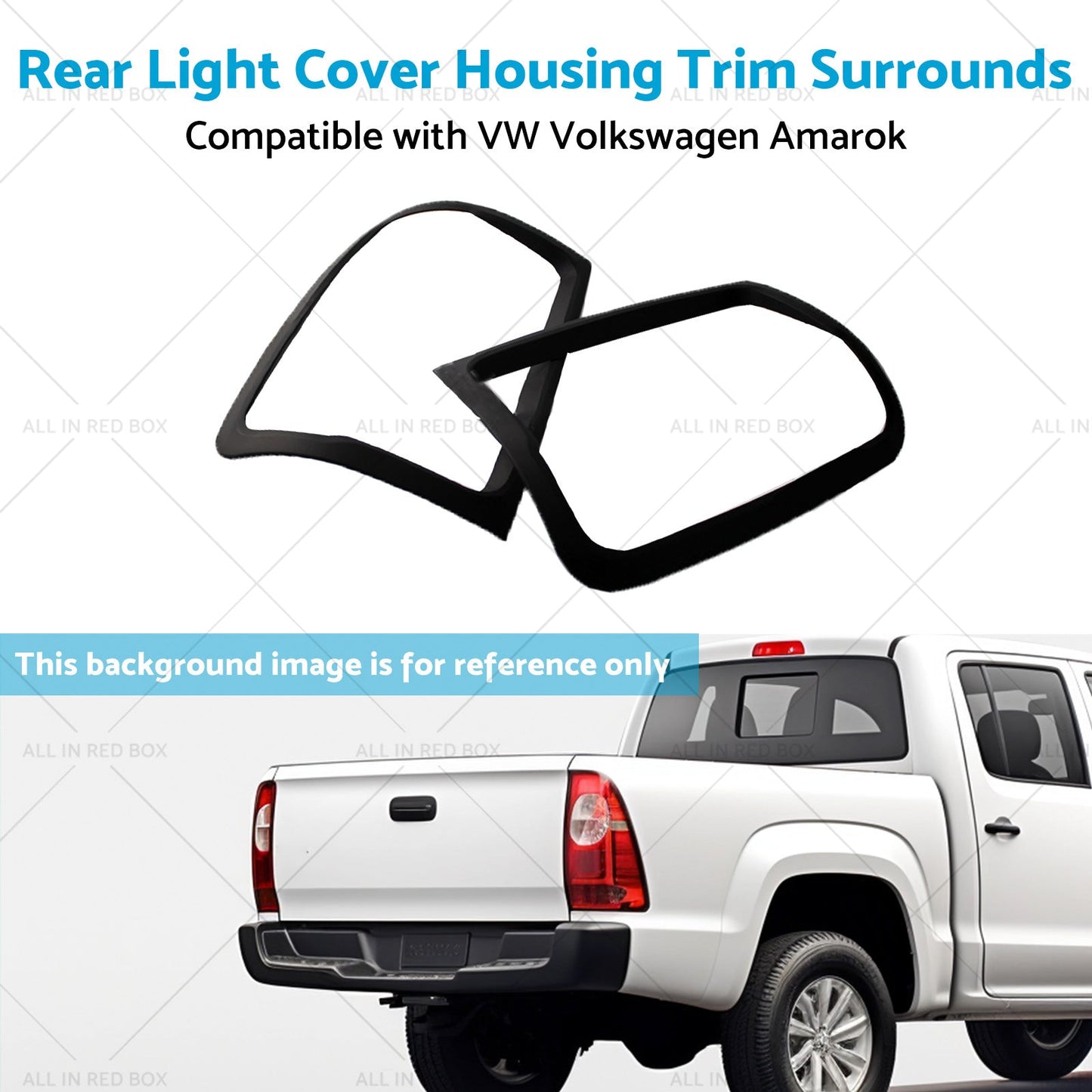 Rear Light Cover Housing Trim Surrounds Suitable for VW Volkswagen Amarok 09-22-4