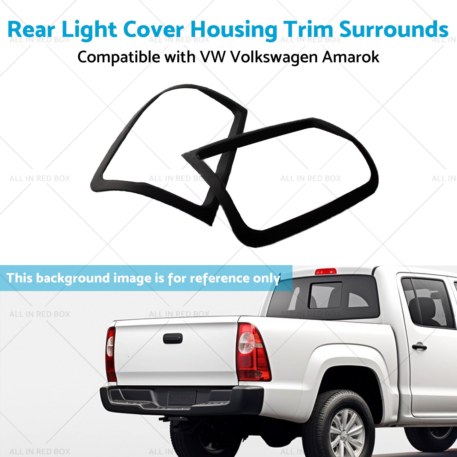 Rear Light Cover Housing Trim Surrounds Suitable for VW Volkswagen Amarok 09-22-4