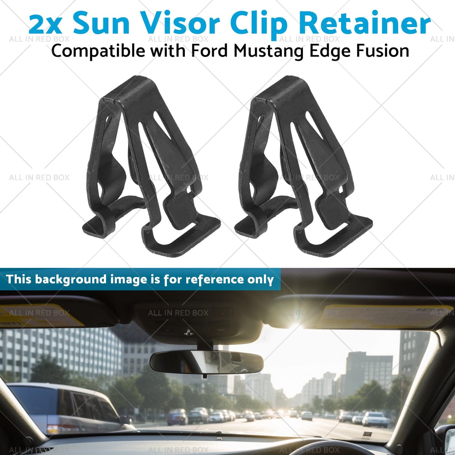 DS7Z-9904132-A 2x Sun Visor Clip Retainer Suitable for Ford Mustang Edge Fusion-3