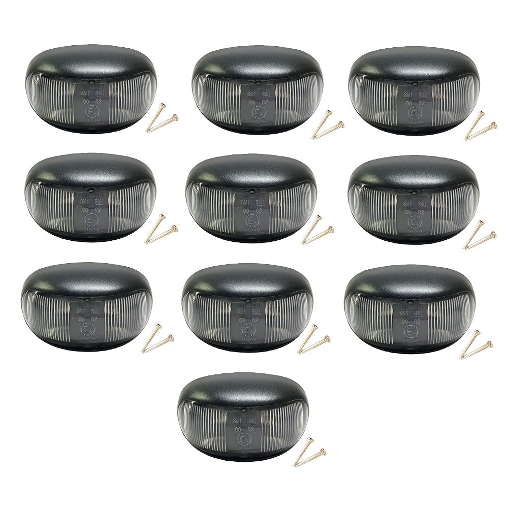 10pcs 2 LED Clearance Lights Side Marker Lamp Red Amber Trailer Truck 12V 24V-0