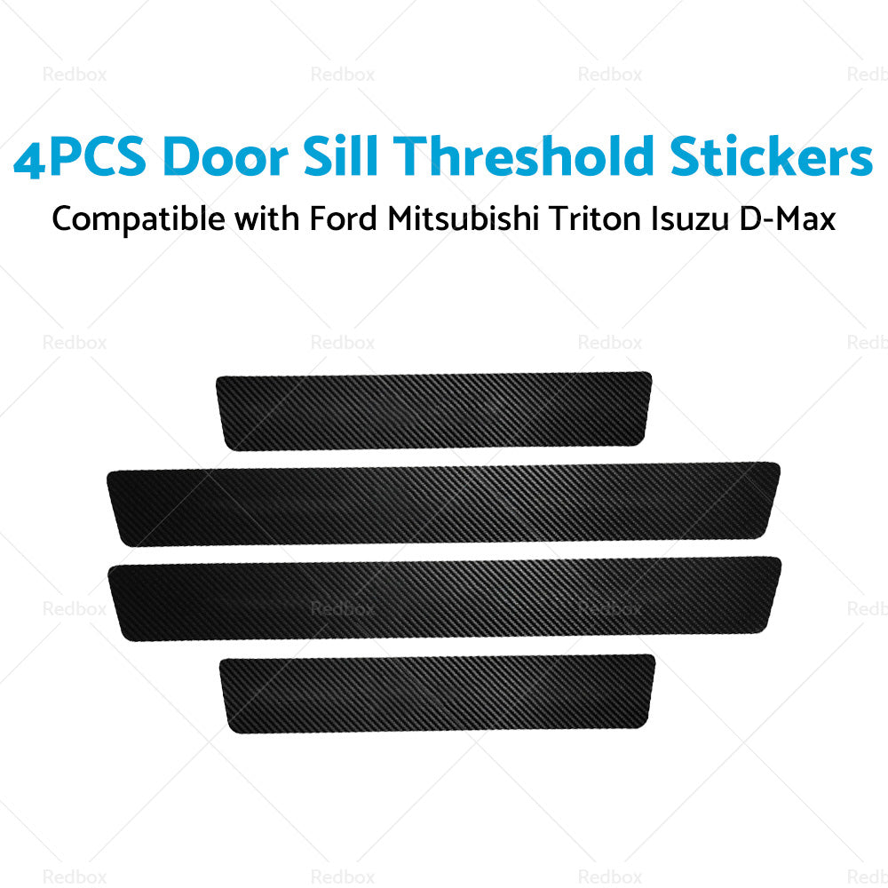 4PCS Front Rear Door Sill Threshold Sticker Suitable for Ford Ranger Wildtrak-3