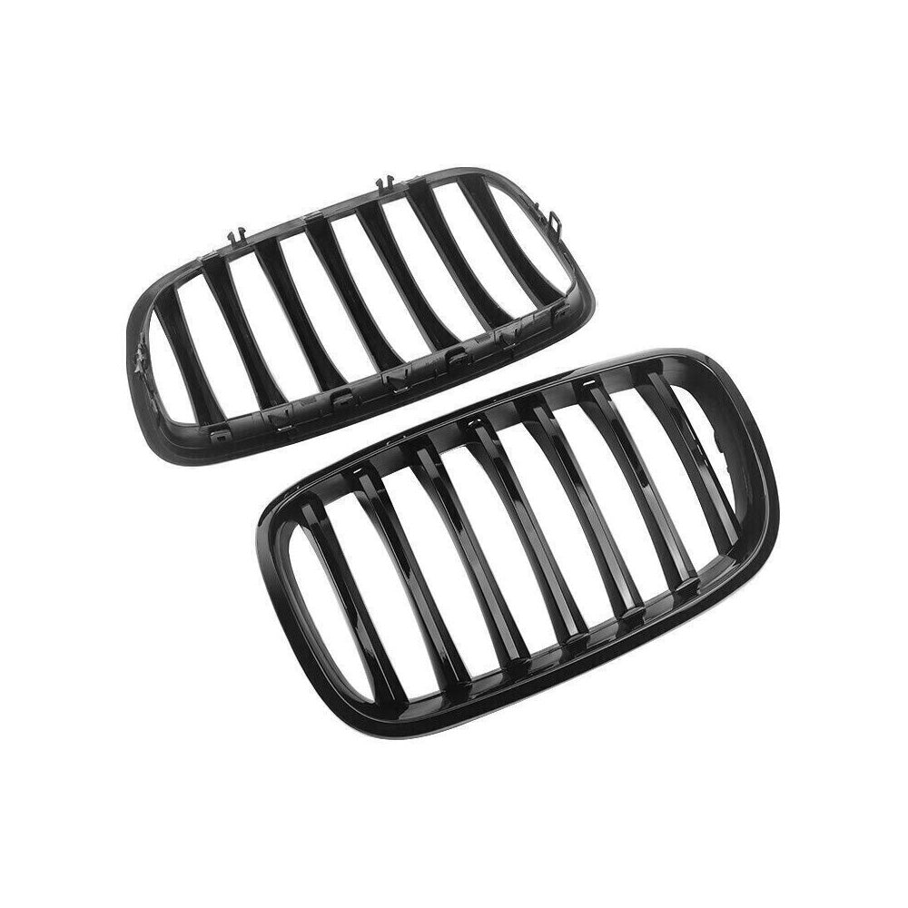 Front Bumper Kidney Grill Grille Gloss Suitable For BMW E70 X5 / E71 X6 2007-2013-2