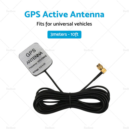 GPS Antenna SMA Plug Active Aerial Extension Cable for Car DVD Head Unit Stereos-1
