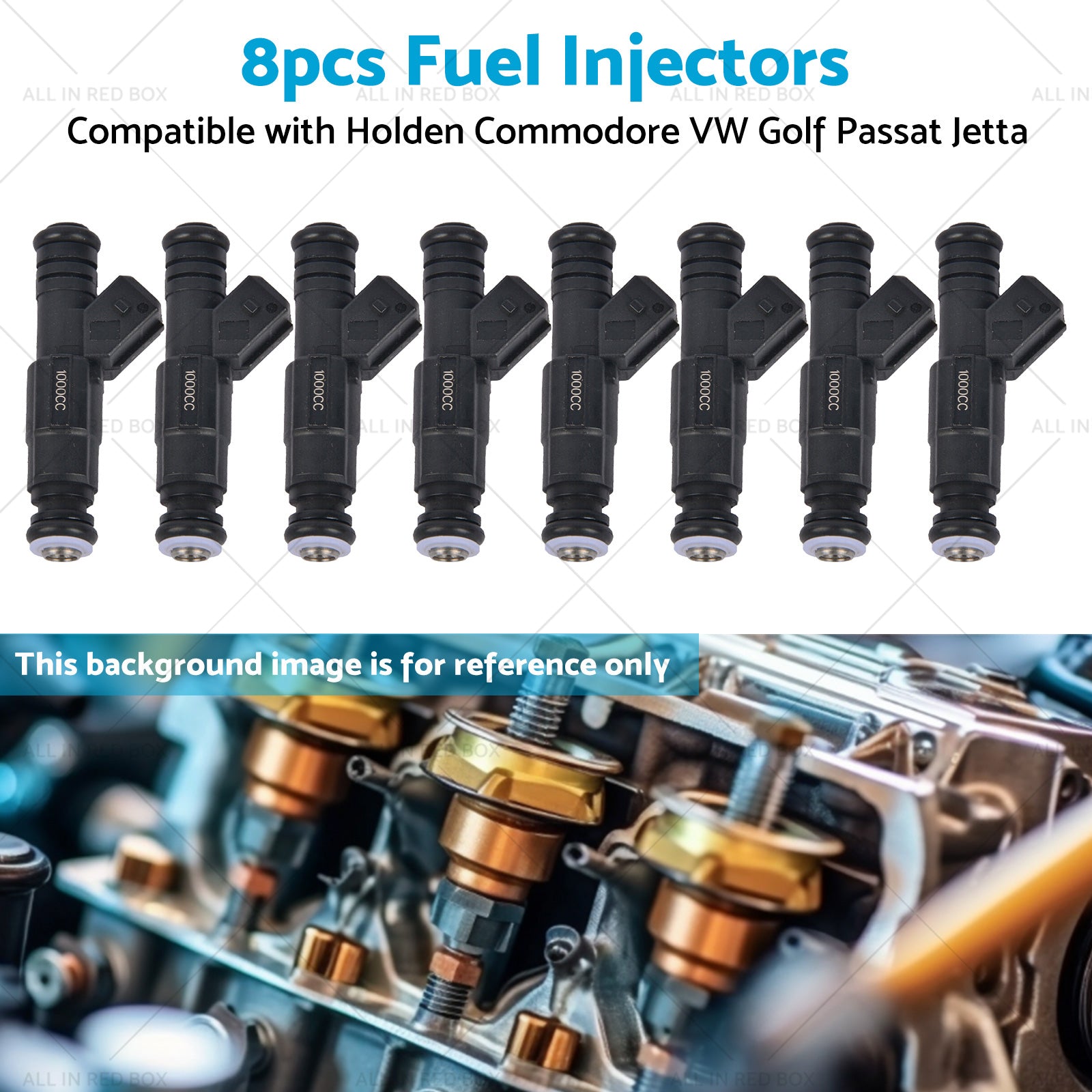 8pcs 1000cc Fuel Injectors Suitable for LS1 HSV Gen 3 XR8 Commodore VN to VY V6-3