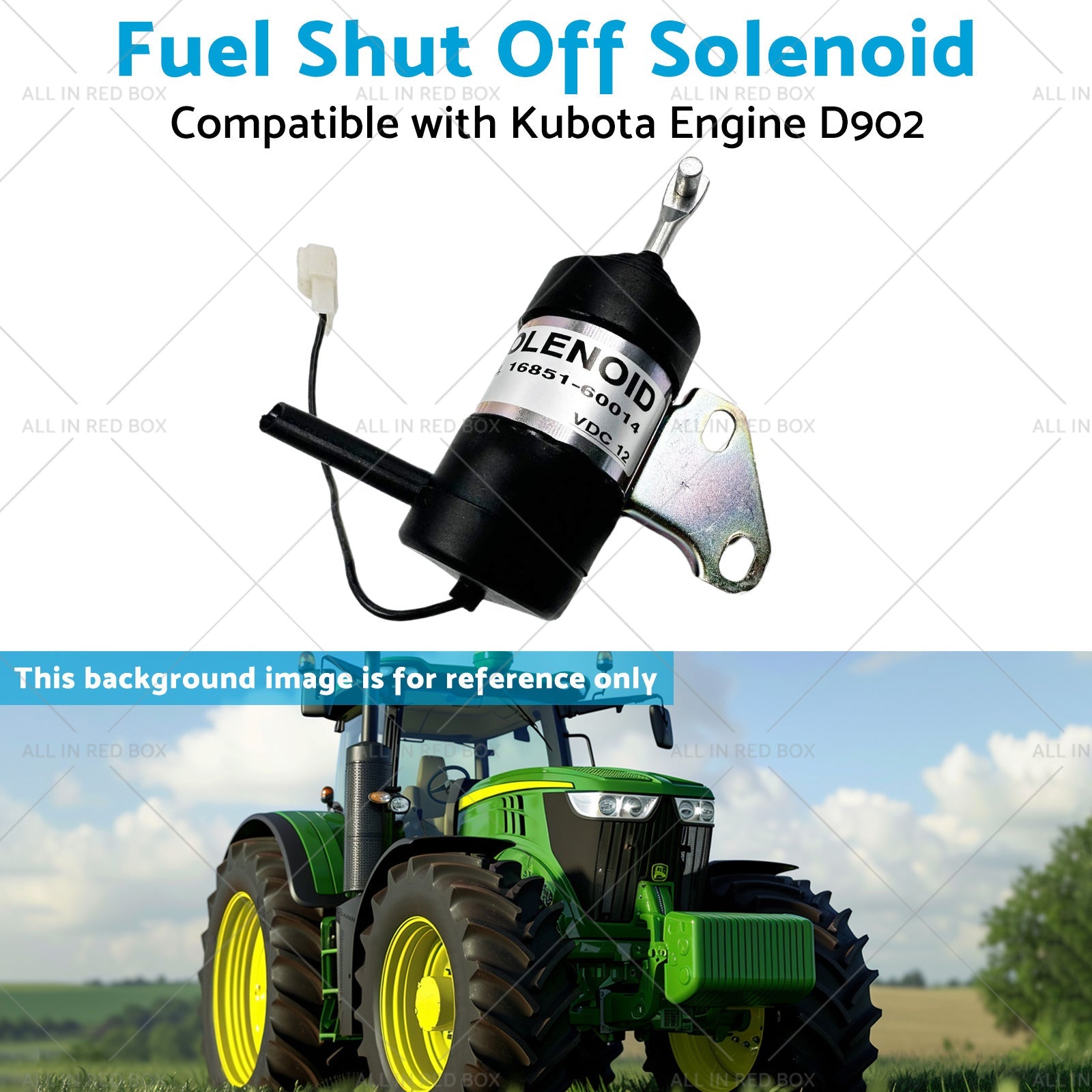 Fuel Shut Off Solenoid Suitable for Kubota D902 BX2230D 16851-60014 052600-453-4