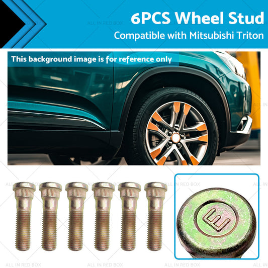 Wheel Stud 6 PCS Suitable For Mitsubishi Triton MH MJ MK ML MN MQ MR-0