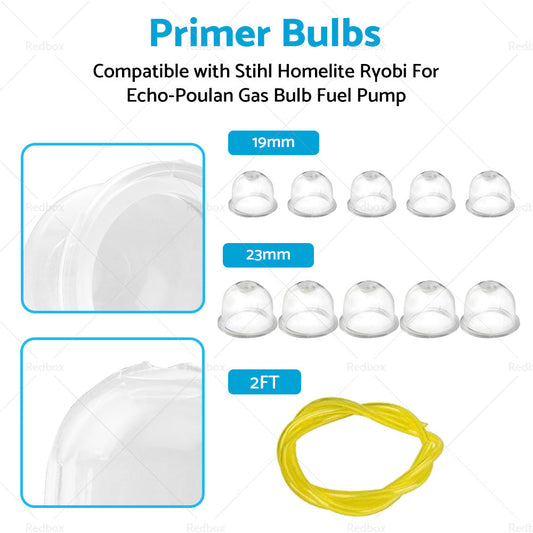 5x Primer Bulbs Suitable For Stihl Homelite Ryobi Echo-Poulan Gas Bulb Fuel Pump-1