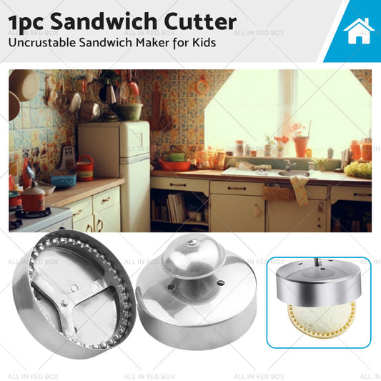 Uncrustable Sandwich Cutter Sealer Maker 304 Stainless Steel 3. 5 inch for Kids-0