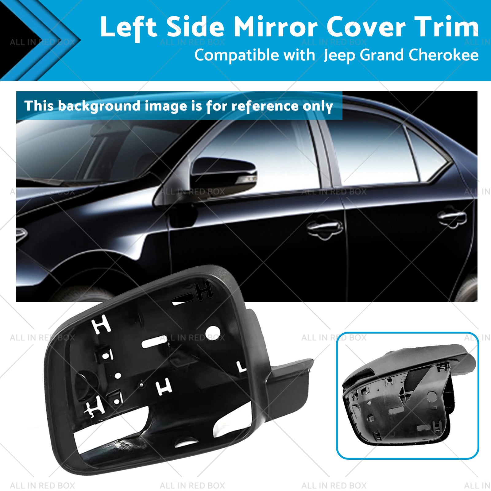 Left Side Mirror Cover Trim Frame Suitable for Jeep Grand CherokeeWK 2010-on-0