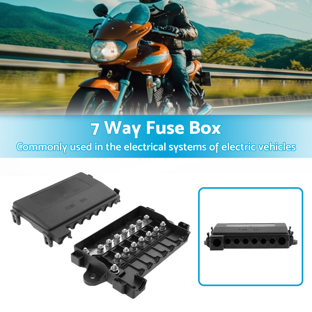 7 Way Multi Fuse Block Box Holder Car Auto Battery 12-32V-2