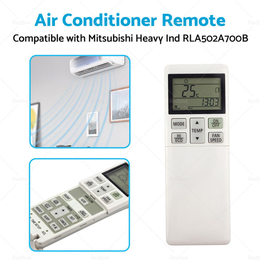 A C Air Conditioner Remote Control Suitable for Mitsubishi Heavy Ind RLA502A700S-1