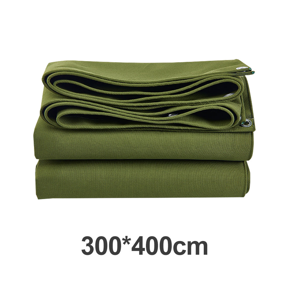 3 Sizes Army Heavy Duty Waterproof Canvas Tarp Tarpaulin Sun Blocked Dustproof-1