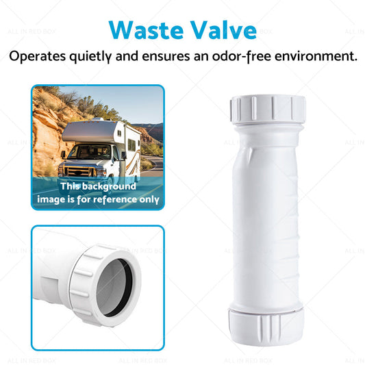 Waterless Self Sealing Waste Valve Inline Trap Bath Basin Caravan RV-1