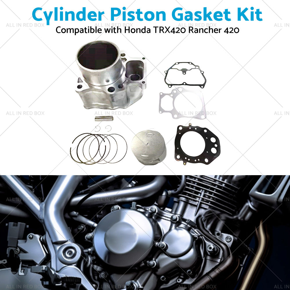 Cylinder Piston Ring Gasket Kit for Honda TRX420 F TRX420 Rancher 420 2007-2022-3
