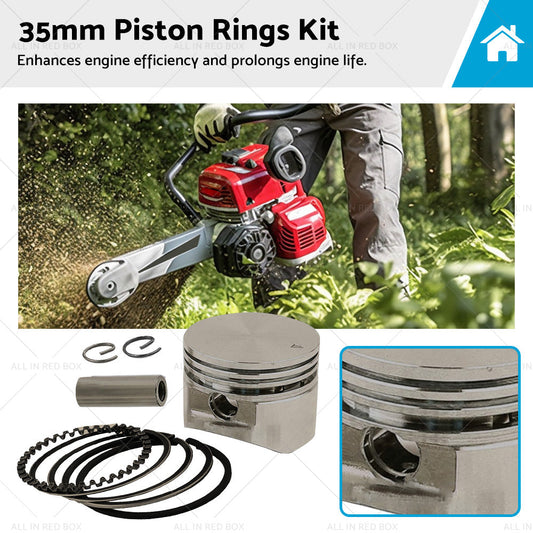 35mm Piston Rings Kit Suitable For Honda GX25 GX25N Engine Brush Cutter Trimmers-0