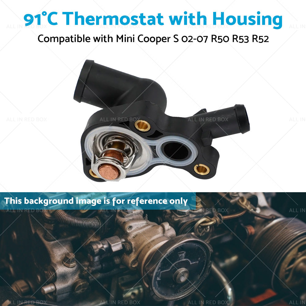 Thermostat w  Housing Suitable for Mini Cooper S R50 R53 R52 11537512733-4