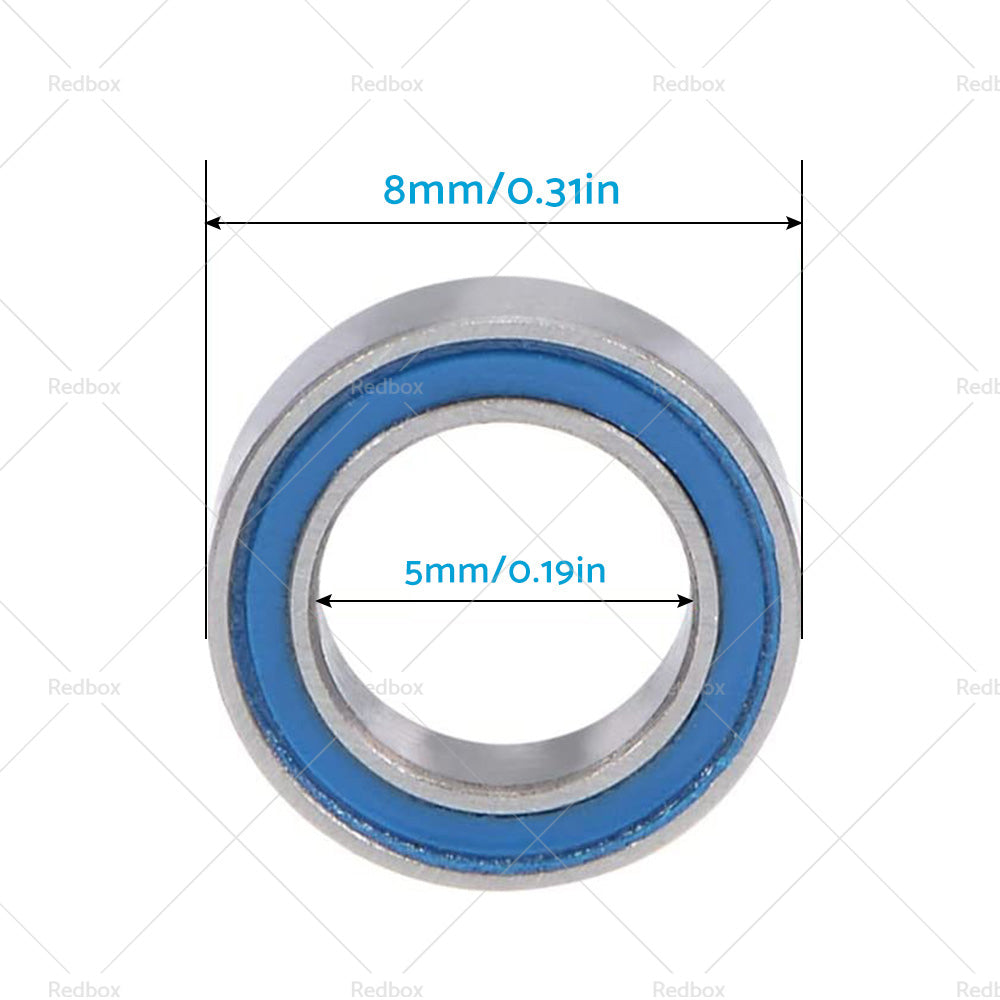 1/10x 5x8x2. 5mm Bearings PTFE Rubber Seals RC 2728 4606 5114 1213 B020 MR85-2RS-3