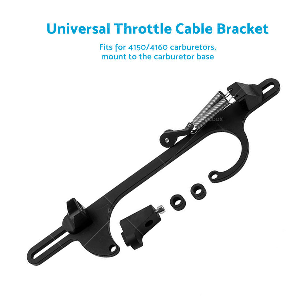 Throttle Cable Bracket Carburetor Billet Aluminum Black Fits For Carb 4150 4160-3