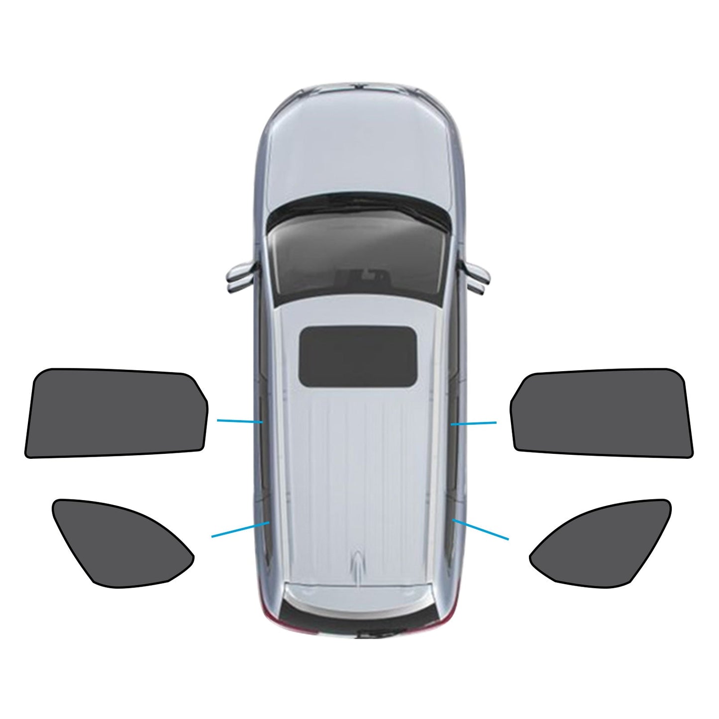 Triangular & Rear Window Sun Shades Suitable for Mazda CX-9 16-25 UVA Protection-0