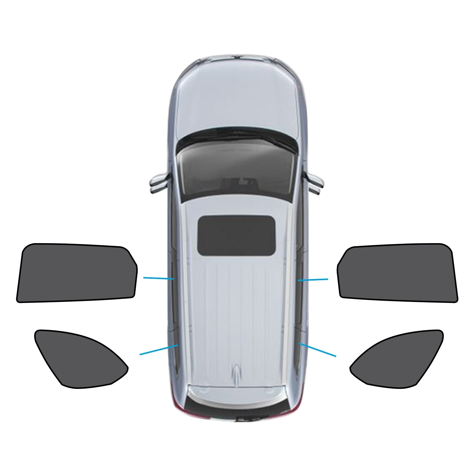 Triangular & Rear Window Sun Shades Suitable for Mazda CX-9 16-25 UVA Protection-0