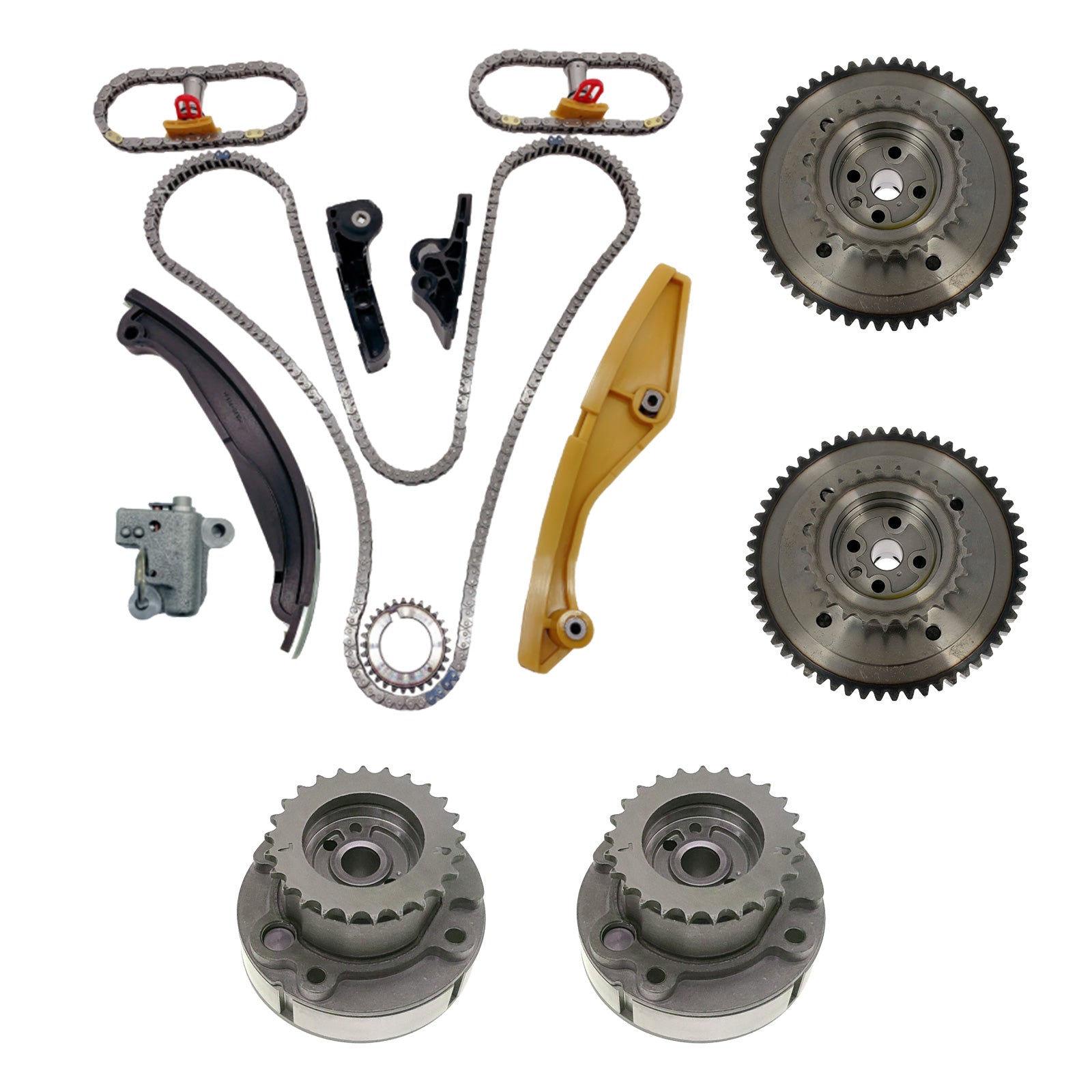 Timing Chain Kit & Camshaft Gear Suitable For Ford Explorer Taurus F-150 MKX 3.5L 3.7L 5.4L-1