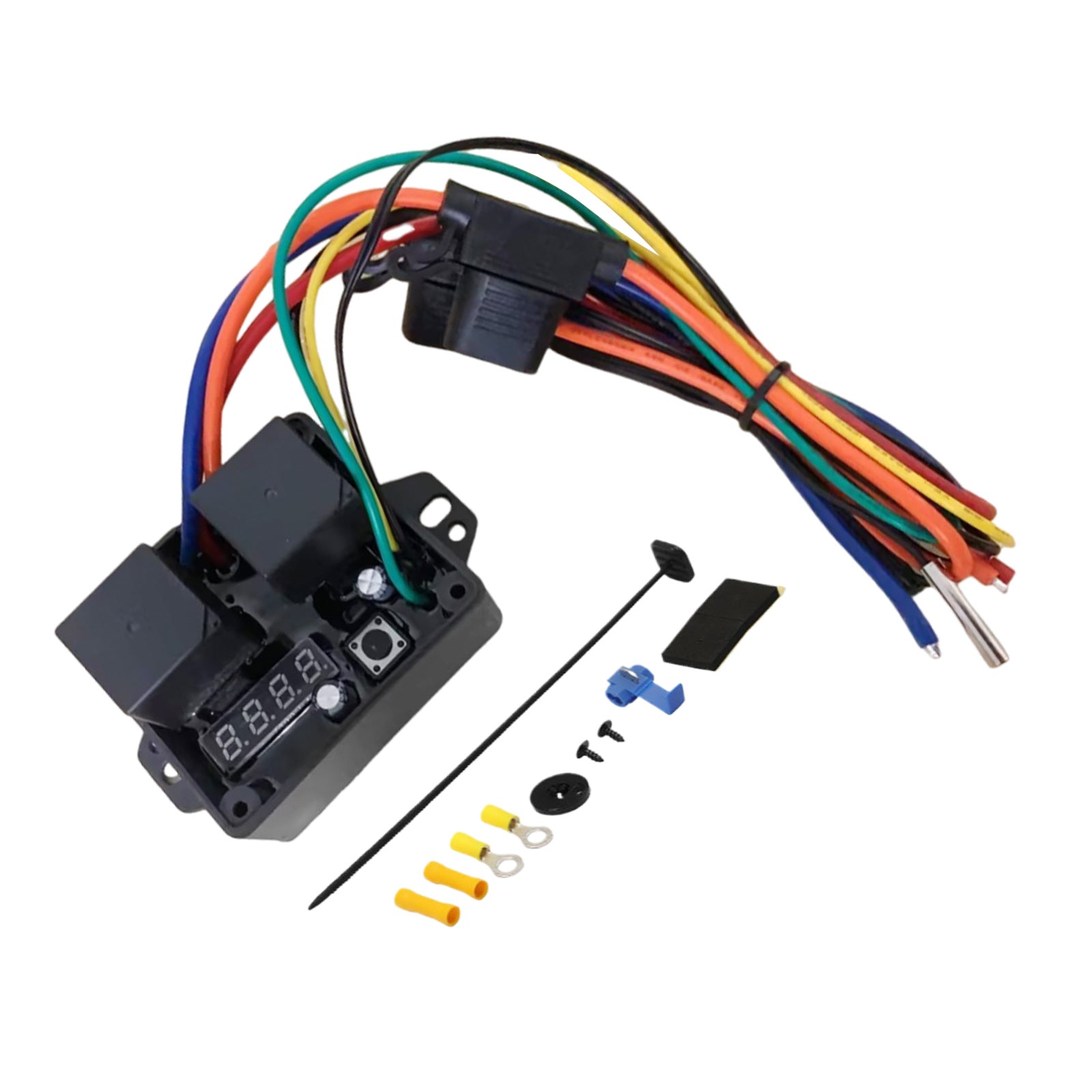 Dual Electric Radiator Fan Adjustable Thermostat Temperature Controller-0