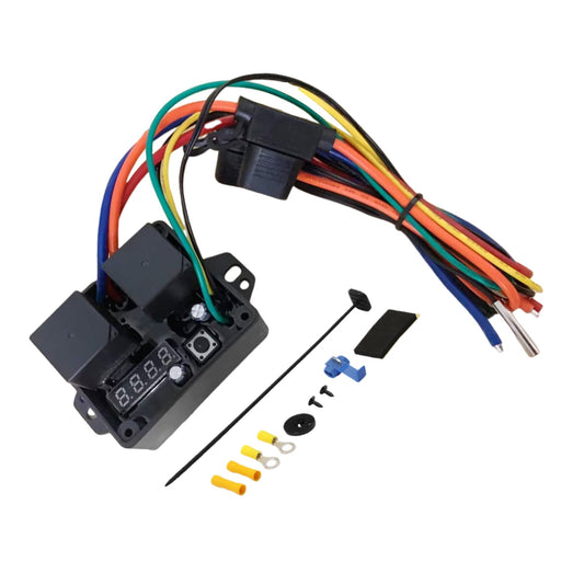 Dual Electric Radiator Fan Adjustable Thermostat Temperature Controller-0