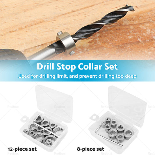 Drill Stop Collar Set 3mm-16mm Drilling Bit Depth Stopper Ring Woodworking-1