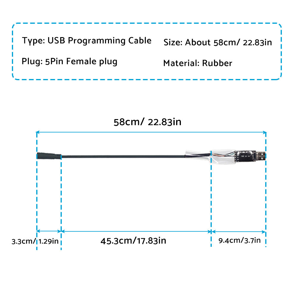 5-Pin USB Programming Cable Suitable For Bafang BBS01 BBS02 BBSHD Mid-Drive Motor-4