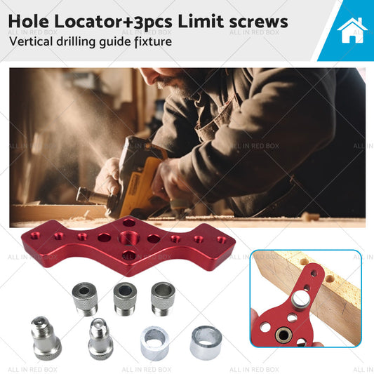 Drill Bit Vertical Pocket Hole Jig Dowel Drill Guide Self Centering Woodworking-0