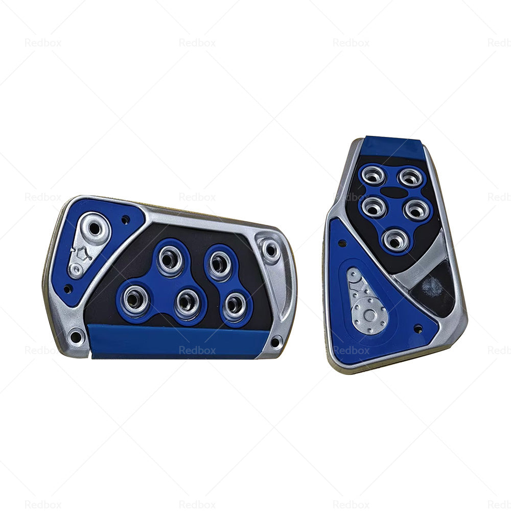 2x Non-Slip Automatic Gas Brake Foot Pedal Pad Cover Car Accessories Parts Blue-2