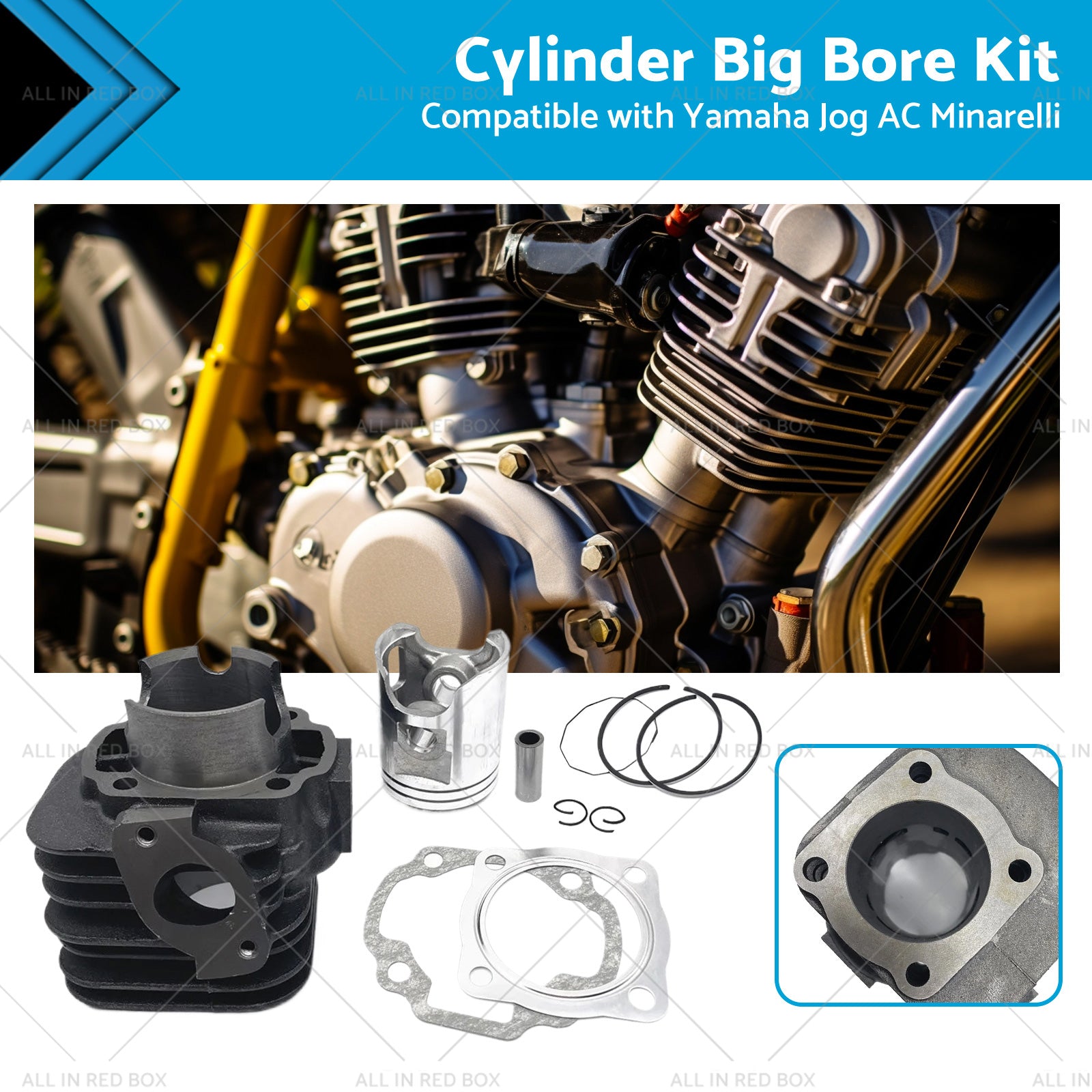 50mm Cylinder Big Bore Kit Suitable For Yamaha Jog 90cc Minarelli 2 Stroke-0