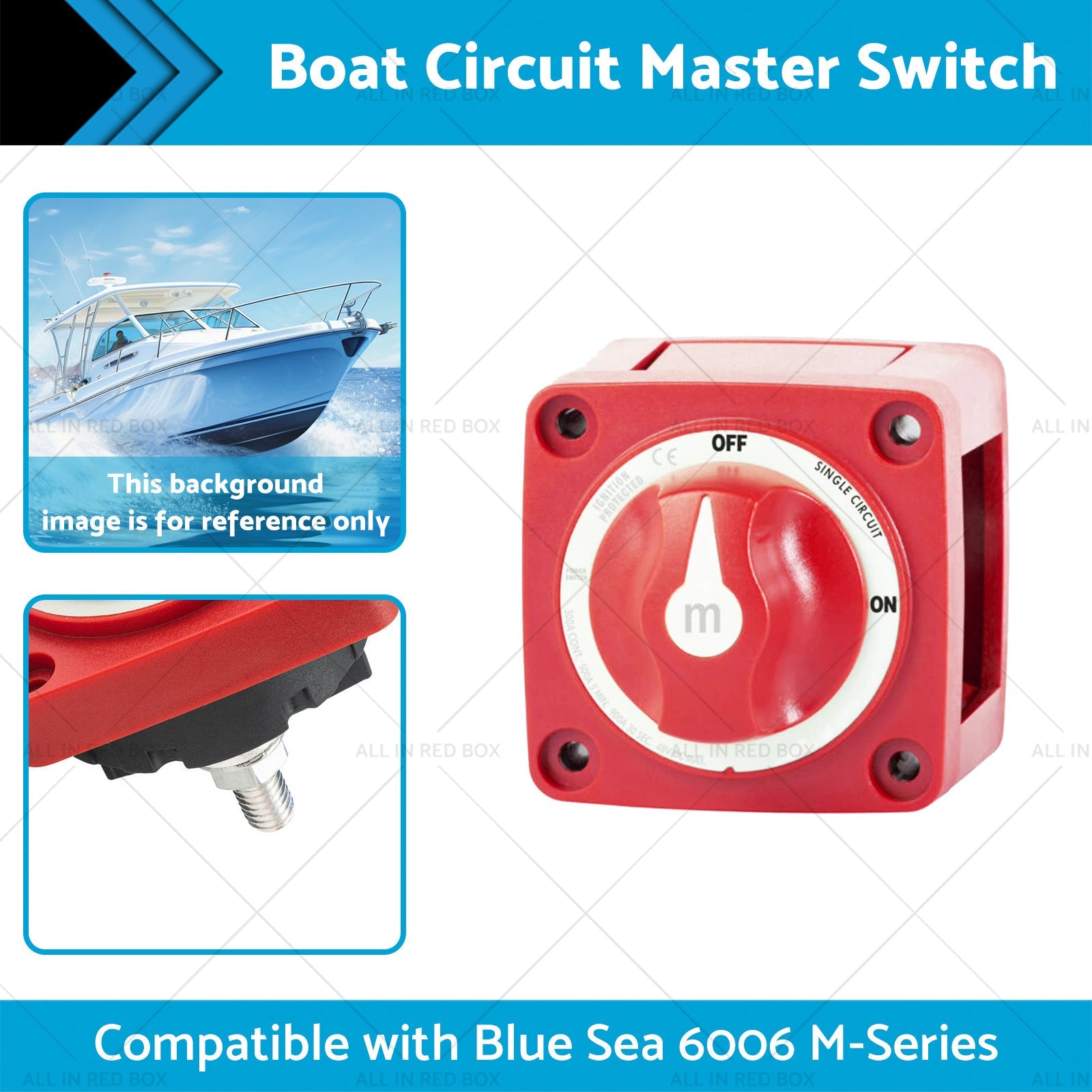 Boat Circuit Master Switch Suitable for Blue Sea 6006 M-Series Battery On Off-1