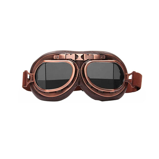 Vintage Pilot Motorcycle Racing Goggles Retro Aviator ATV UTV Dirt Bike Eyewear-0