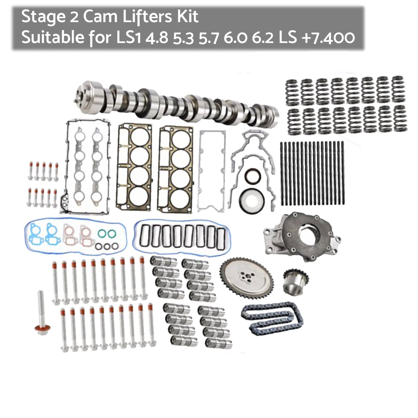 Stage 2 Cam Lifters Kit Suitable For LS2 V-8 6.0 05-09 LS3 V-8 6.3 08-13-0