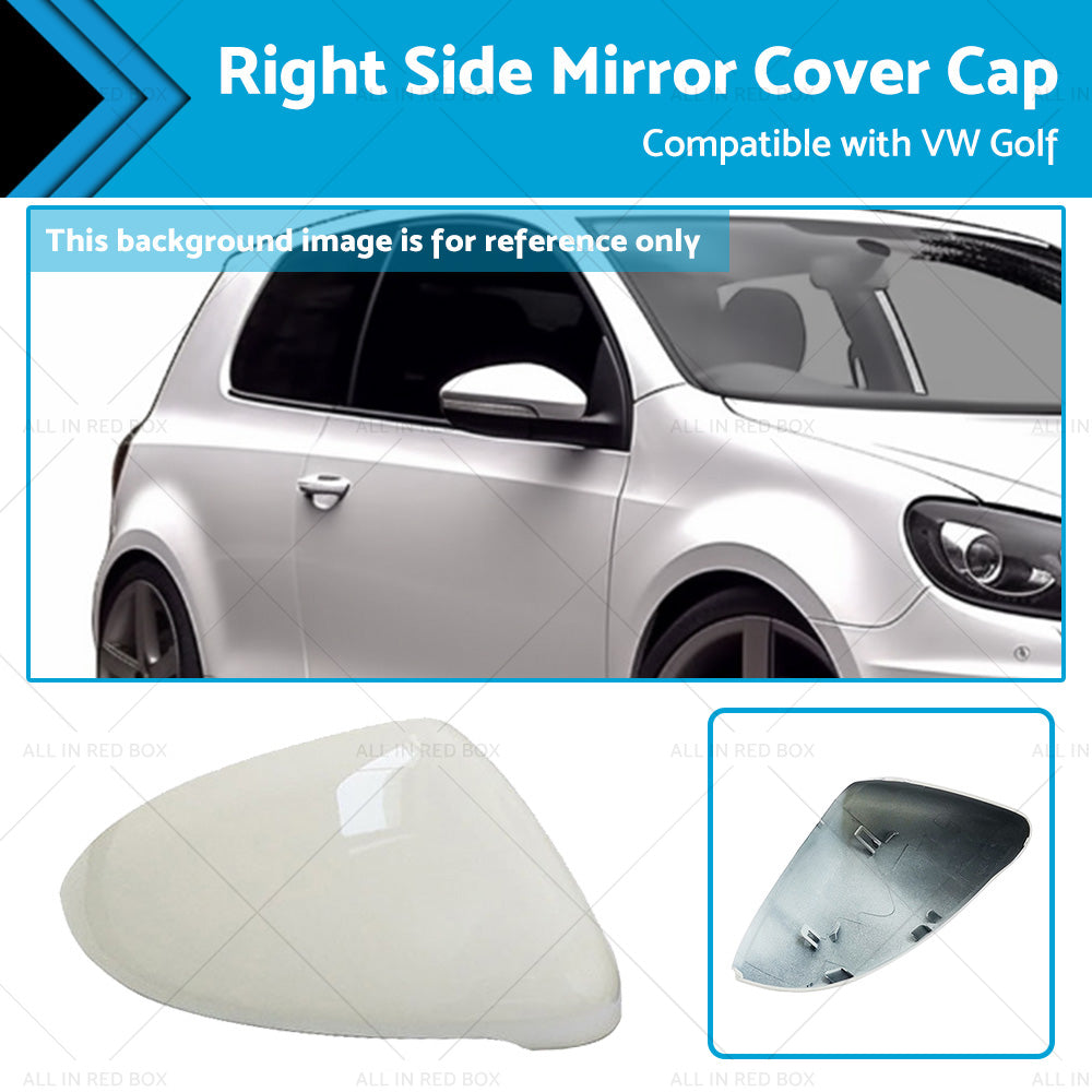 Mirror Cover Cap Housing Suitable for VW Golf MK7 MK7.5 13-on Pure White RH-0