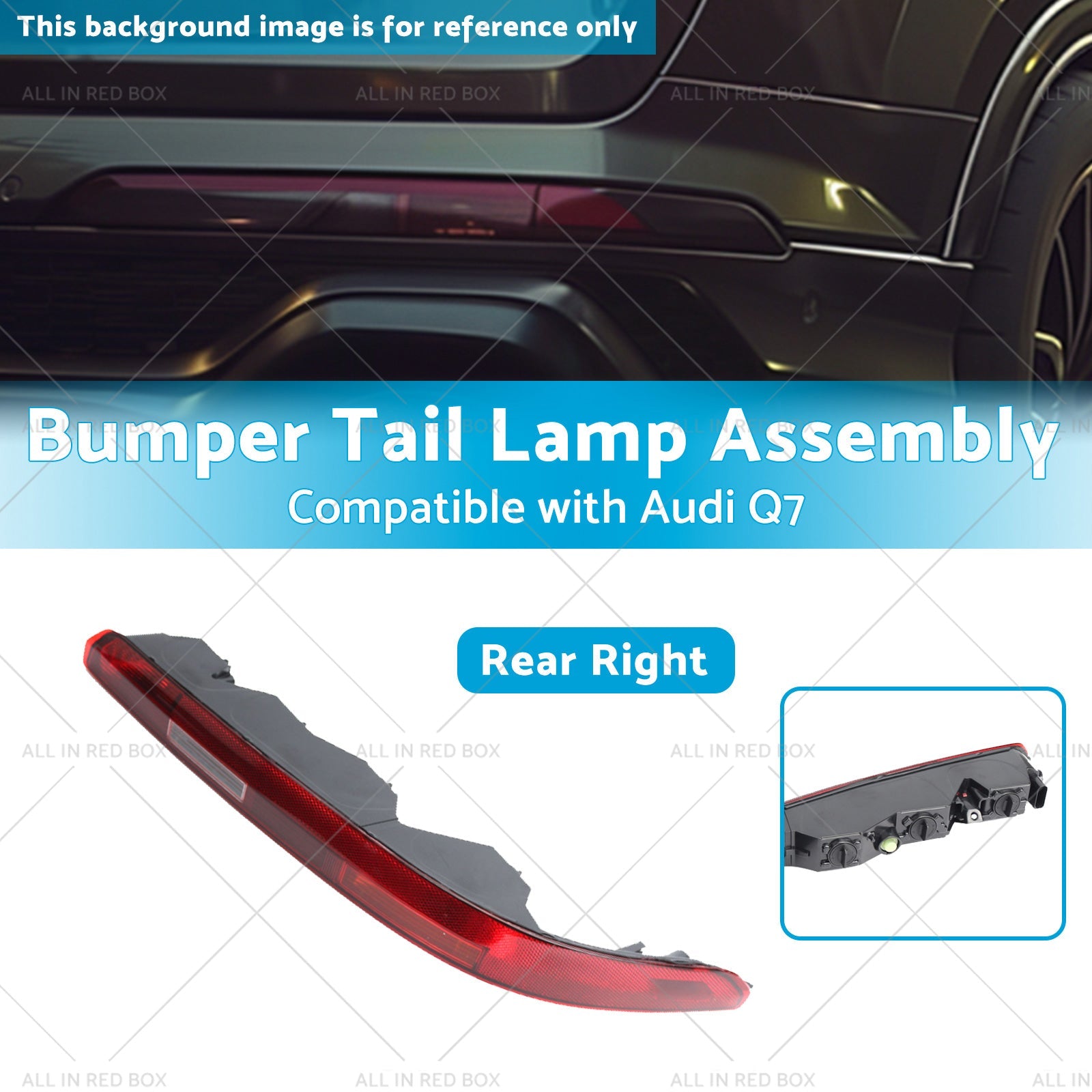 Right Rear Bumper Tail Light Lamp Assembly 4M0945096 Suitable For Audi Q7 16-23-2
