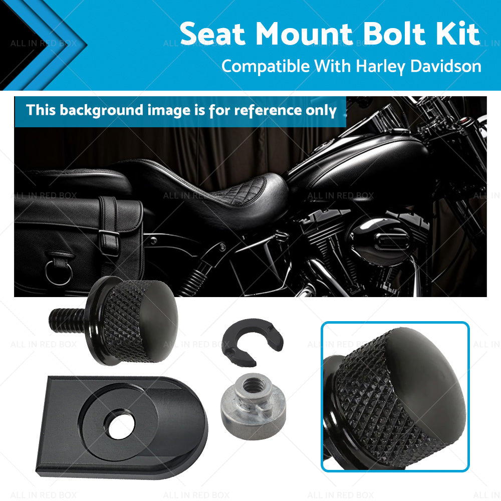 Seat Bolt Tab Screw Mount Nut Cover Kit Suitable for Harley Davidson 1996-2020-0