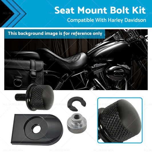 Seat Bolt Tab Screw Mount Nut Cover Kit Suitable for Harley Davidson 1996-2020-0