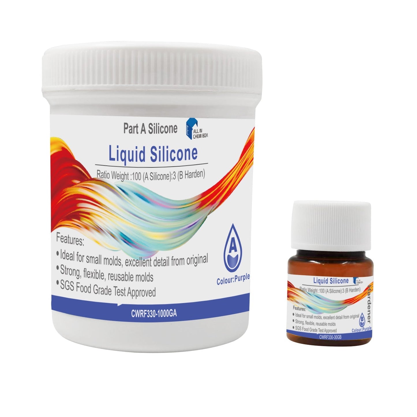 SH25 Liquid Silicone Rubber Mould Making Kit 100:3 Mix - 1Kg 5Kg 10Kg Purple-5
