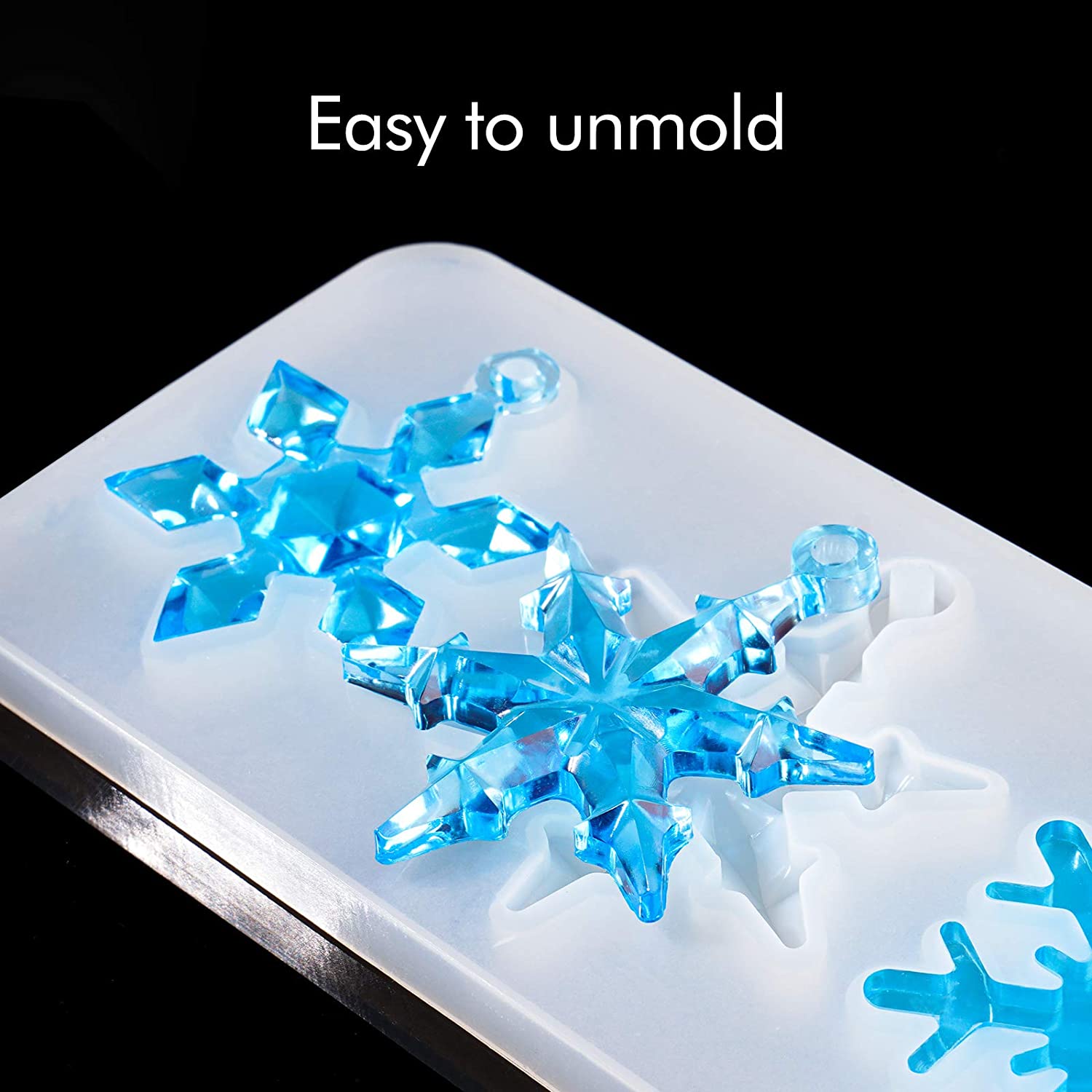 Snowflake Silicone Pendant Mold Making Jewelry Resin Necklace Mould Craft DIY 3D-3