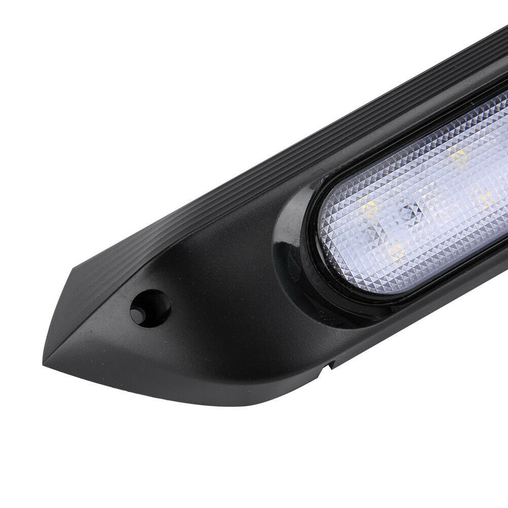 287mm Black Dual LED Bug Light 12V Awning Light with On/Off Switch Amber & White Lights-3
