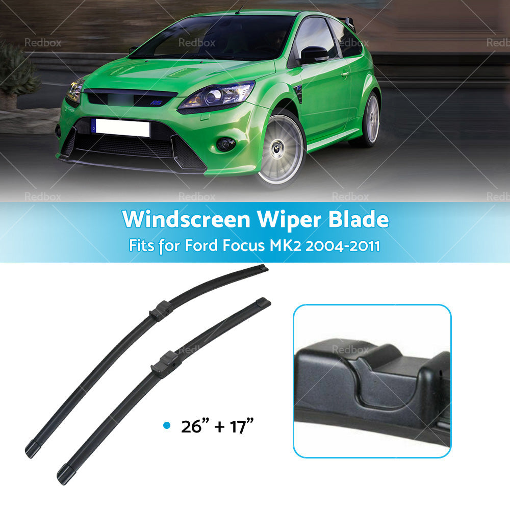 Pair Front Windscreen Wiper Blades 26 inch   17 inch  Fits For Ford Focus MK2 2004-2011-1