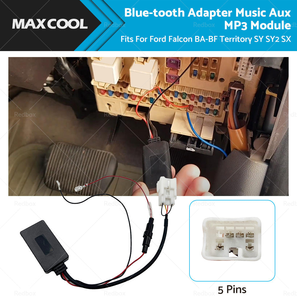 Blue-tooth Adapter Music Aux MP3 Module Fits For Ford Falcon BA-BF Territory SY-0