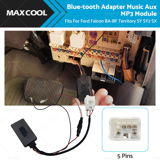 Blue-tooth Adapter Music Aux MP3 Module Fits For Ford Falcon BA-BF Territory SY-0